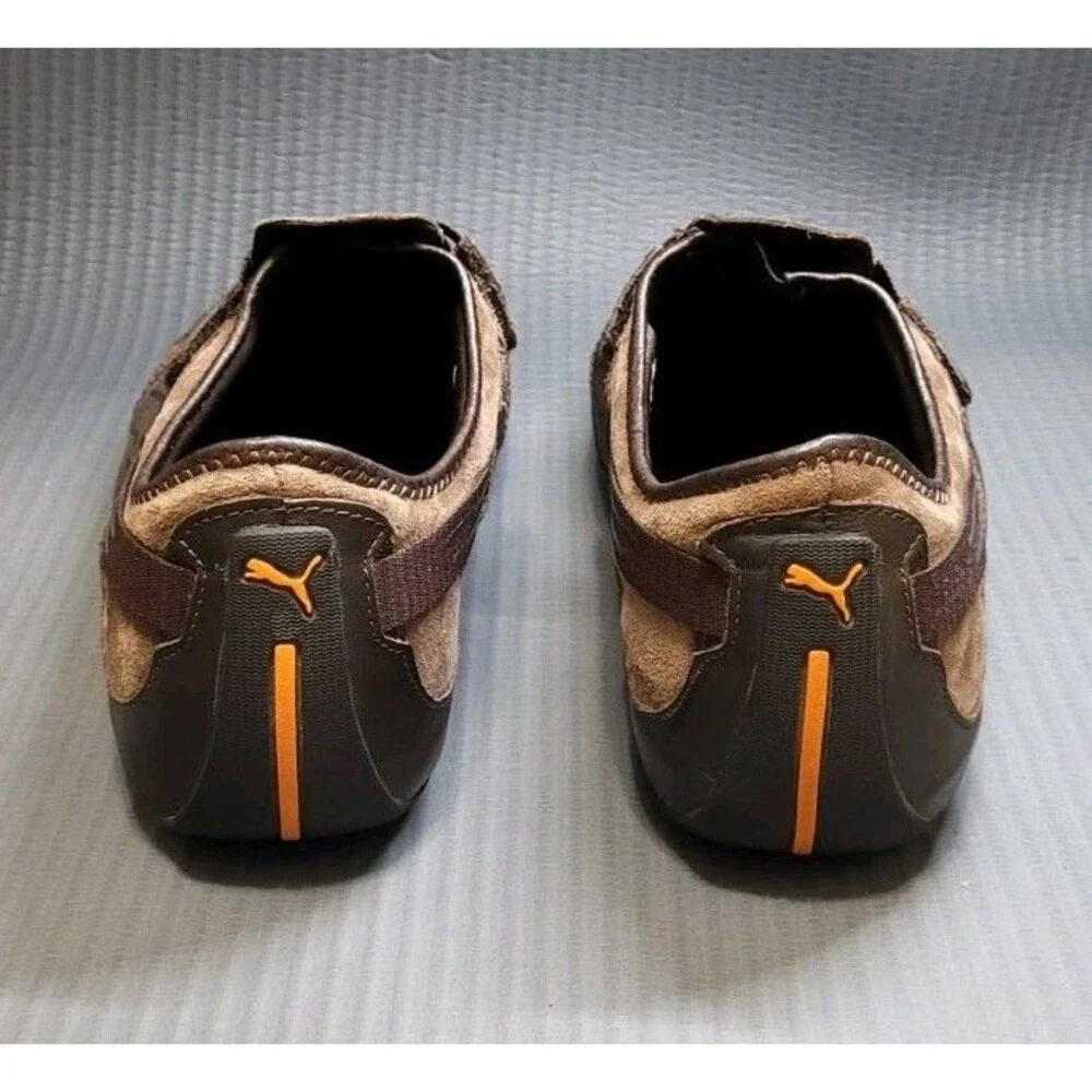 Puma Vedano V Driving Motorsport Shoes Brown Orange 303811 02 Mens Size 11